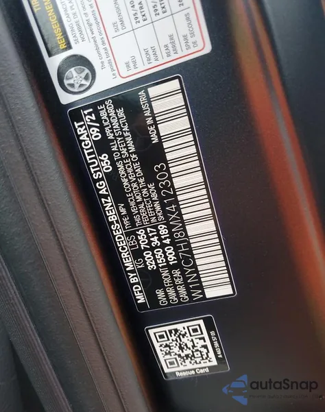 2021 Mercedes-Benz G 63 Amg z USA, uszkodzony, nr VIN W1NYC7HJ8MX412303